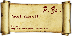 Pécsi Zsanett névjegykártya
